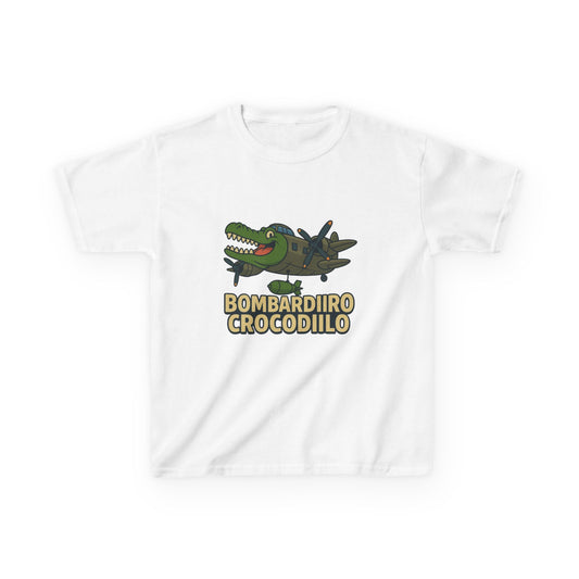 Bombardiro Crocodilo – Kids Heavy Cotton Tee