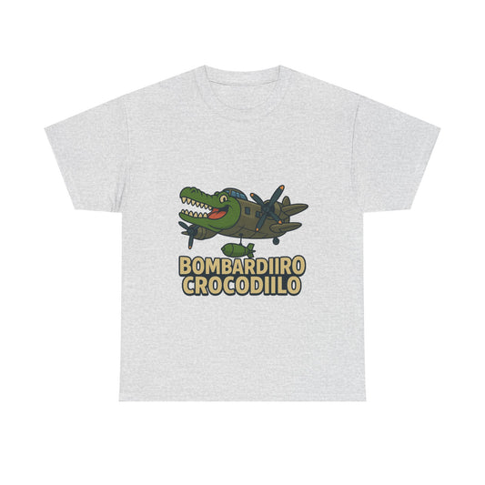 Bombardiro Crocodilo – Brainrots Unisex Heavy Cotton T-Shirt
