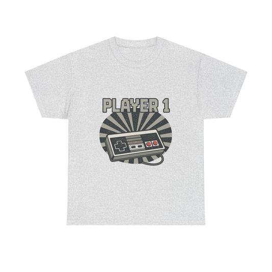 PLAYER 1 – Classic – Retro Gaming | Unisex Heavy Cotton T-Shirt