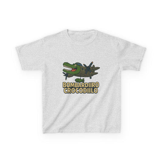 Bombardiro Crocodilo – Kids Heavy Cotton Tee