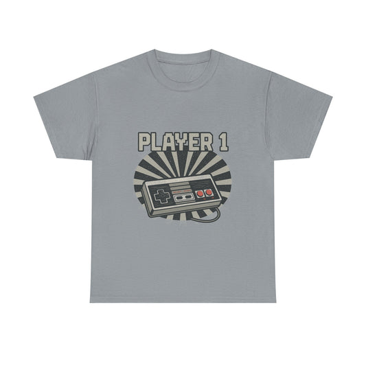 PLAYER 1 – Classic – Retro Gaming | Unisex Heavy Cotton T-Shirt